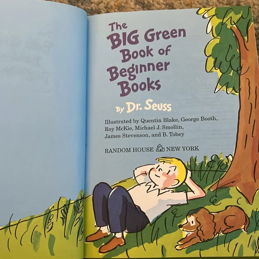 The Big Green Book of Beginner Books By Dr. Seuss Hardcover EUC